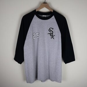 Jim Thome Chicago White Sox 3/4 Sleeve Shirt Lee Sport Large 21.5x29